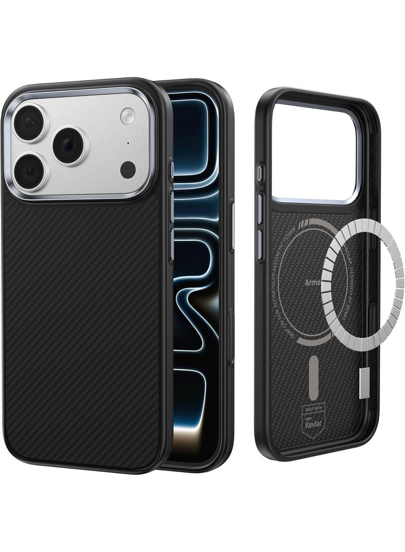 بينكس جراب Benks Full ArmorPro 600D الممتاز لهاتف iPhone 17 Pro Max، متوافق مع زر التحكم بالكاميرا، ومتوافق مع MagSafe، جراب حماية عسكري مصنوع من ألياف كيفلر من دوبونت - Image 2